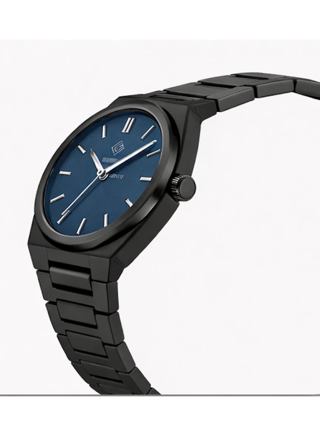 FG UNITED Mens Luxury Black Plastic Band Quartz Wrist Watch 40mm - FG6006 - Image 2